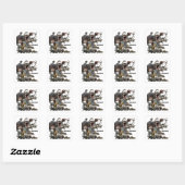 Dinosaurs vierkante sticker (Vel)