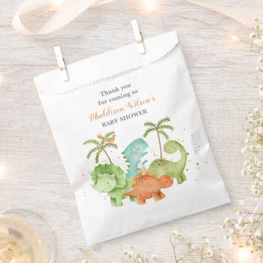 Dinosaurs Wild Baby shower Favor Bag Bedankzakje (Geknipt)