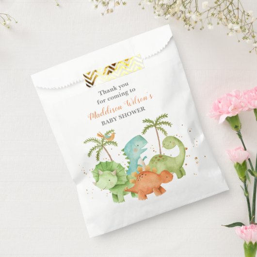 Dinosaurs Wild Baby shower Favor Bag Bedankzakje (Gezegeld)