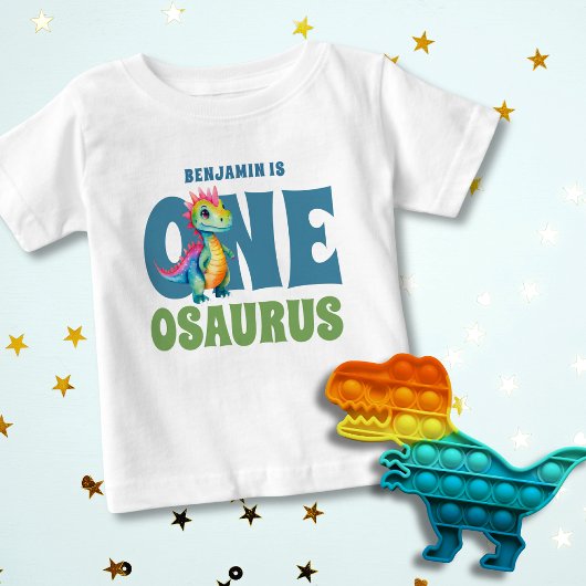 Dinosaurus 1e verjaardag Cute Aangepaste naam Turn