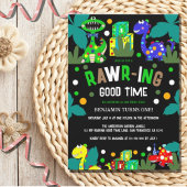 Dinosaurus 1e verjaardagsfeestje kaart