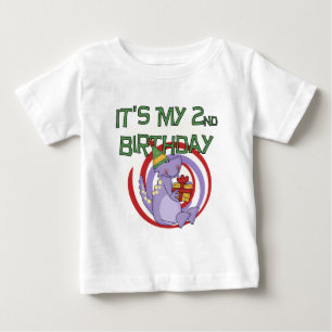 Dinosaurus 2e verjaardag Tshirts en geschenken