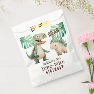 Dinosaurus 3e Verjaardag Waterverf Bedankzakje