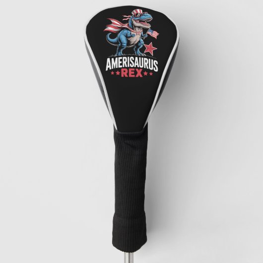 Dinosaurus 4 juli Amerisaurus T Rex Grappig Golfheadcover (Voorkant)