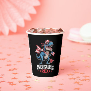 Dinosaurus 4 juli Amerisaurus T Rex Grappig Papieren Bekers