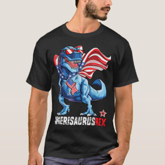 Dinosaurus 4 juli jongens meisjes mannen Amerisaur T-shirt