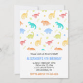 Dinosaurus 4e verjaardagsjongen oerwoud kinder t r kaart (Voorkant)