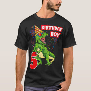 Dinosaurus 5e verjaardagsfeestje Mijn 5 jaar oude T-shirt