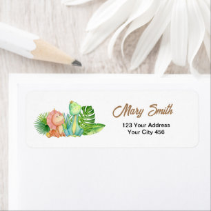 Dinosaurus Adresetiketten Etiket