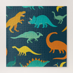 Dinosaurus Avontuur: Kinderen kinderkamer behang Legpuzzel