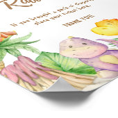 Dinosaurus Baby Luier Raffle Poster (Hoek)