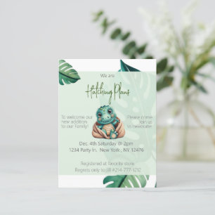 Dinosaurus baby shower Briefkaart