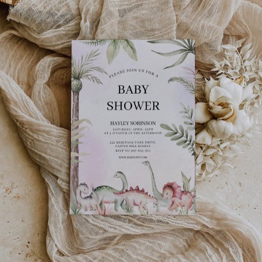 Dinosaurus Baby shower Kaart