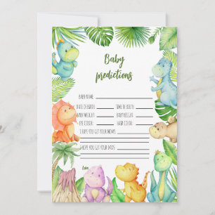 Dinosaurus Baby shower voorspellingen Kaart
