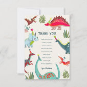 Dinosaurus babyshower bedankkaart (Voorkant)