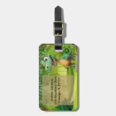 Dinosaurus Bagagelabel (Voorkant verticaal)