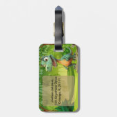 Dinosaurus Bagagelabel (Achterkant verticaal)