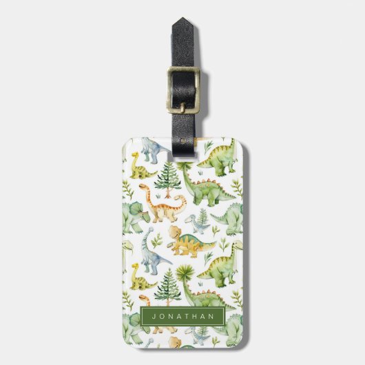 Dinosaurus Bagagelabels (Voorkant verticaal)