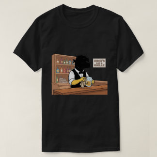Dinosaurus Barman Bar Bier Grappige Cartoon T-shirt