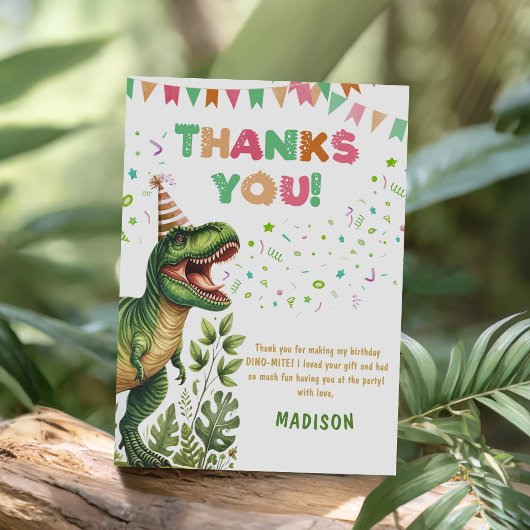 Dinosaurus Bedankkaart