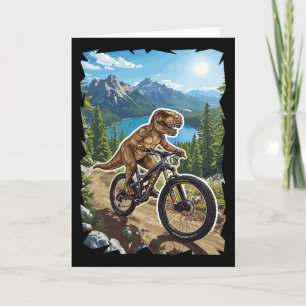 Dinosaurus bergfietsen door bosroute kaart