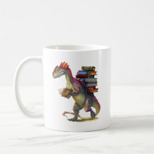 Dinosaurus Boekworm - Leuke Fantasy Lezing Liefheb Koffiemok