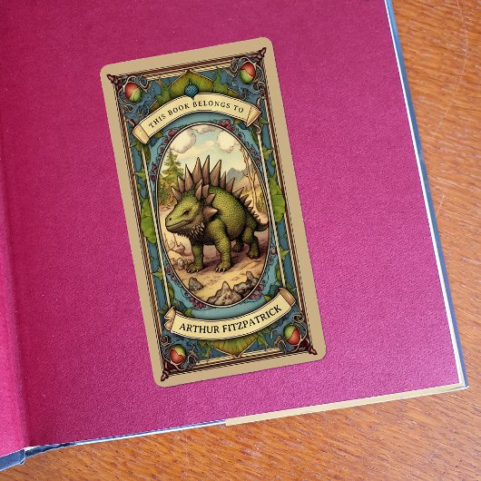  dinosaurus Bookplate Etiket