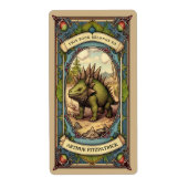  dinosaurus Bookplate Etiket (Voorkant)