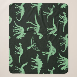 Dinosaurus Botten silhouet illustratie. Sherpa Deken