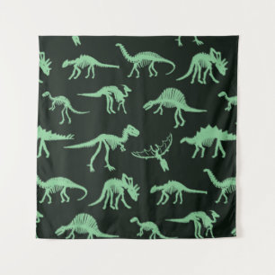 Dinosaurus Botten silhouet illustratie. Wandkleed