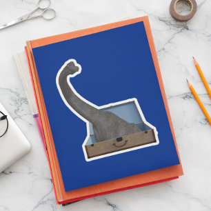 Dinosaurus Brachiosaurus in een Koffer bagage Sticker