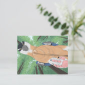 Dinosaurus briefkaart - Dromaeopodus (Staand voorkant)