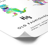 Dinosaurus Bruid en Bruidegom Handtekening Drinken Poster (Hoek)