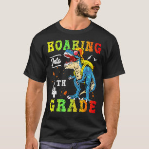 Dinosaurus brult in 4e klas eerste dag terug naar t-shirt