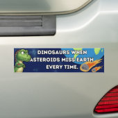 Dinosaurus Bumpersticker (Op auto)