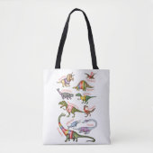 dinosaurus-canvas tas (Voorkant)