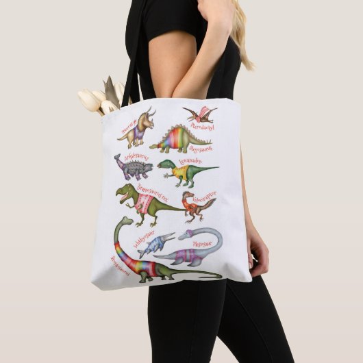 dinosaurus-canvas tas (Dichtbij)