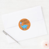 Dinosaurus Classic ronde Sticker (Envelop)