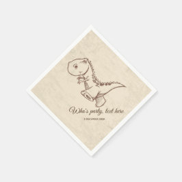 dinosaurus, Cocktail Paper Napkins Servet