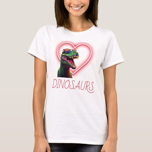Dinosaurus Cool Love Dinosaurussen T-shirt (Voorkant)
