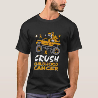 Dinosaurus Crush Jeugd Kanker Awareness Monster T-shirt