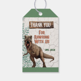 Dinosaurus Dank u Labels Cadeaulabel