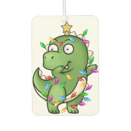 Dinosaurus danst op zijn favoriete kerstzoon luchtverfrisser