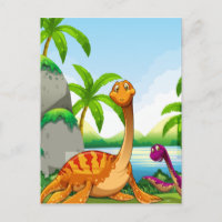Dinosaurus die in het oerwoud leven