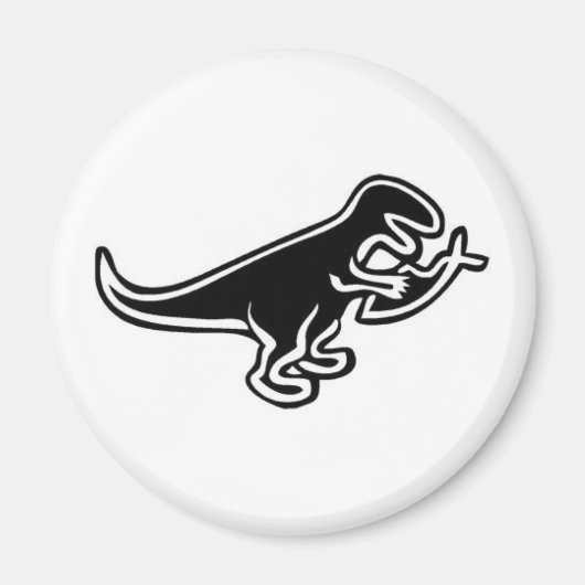 Dinosaurus die Jezus vismagneet eten Magneet (Voorkant)