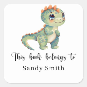 Dinosaurus - dit boek behoort tot vierkante sticker