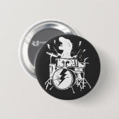 Dinosaurus Drums Music die T rex Round Button spee (Voorkant /achterkant)
