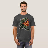 Dinosaurus Eating Jack-o'-lantaarn T-shirt (Voorkant volledig)