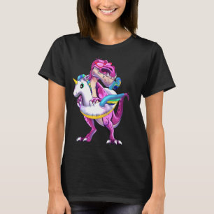 Dinosaurus Eenhoorn Float Zwembad Party Familie Zo T-shirt