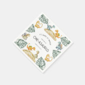 Dinosaurus Eerste Verjaardag Oneasaurus Party Servet (Hoek)